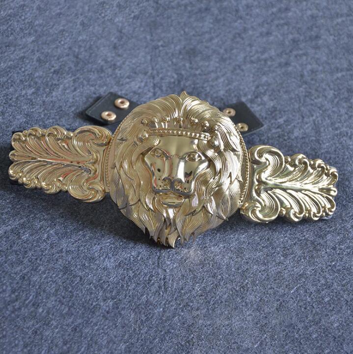 Women's Fashion Gold Lion Buckle Elastic Belt - MY SEXY STYLES