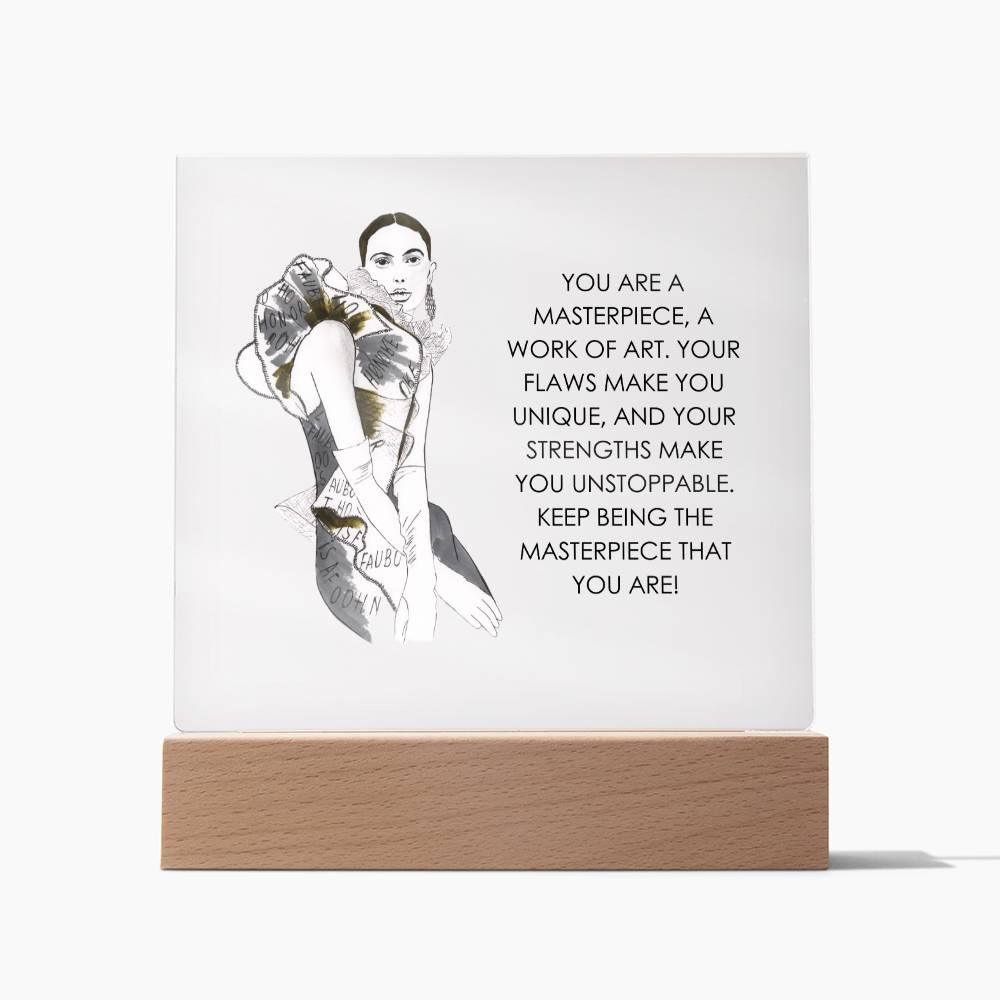 YOU ARE A MASTERPIECE Square Acrylic Plaque - MY SEXY STYLES