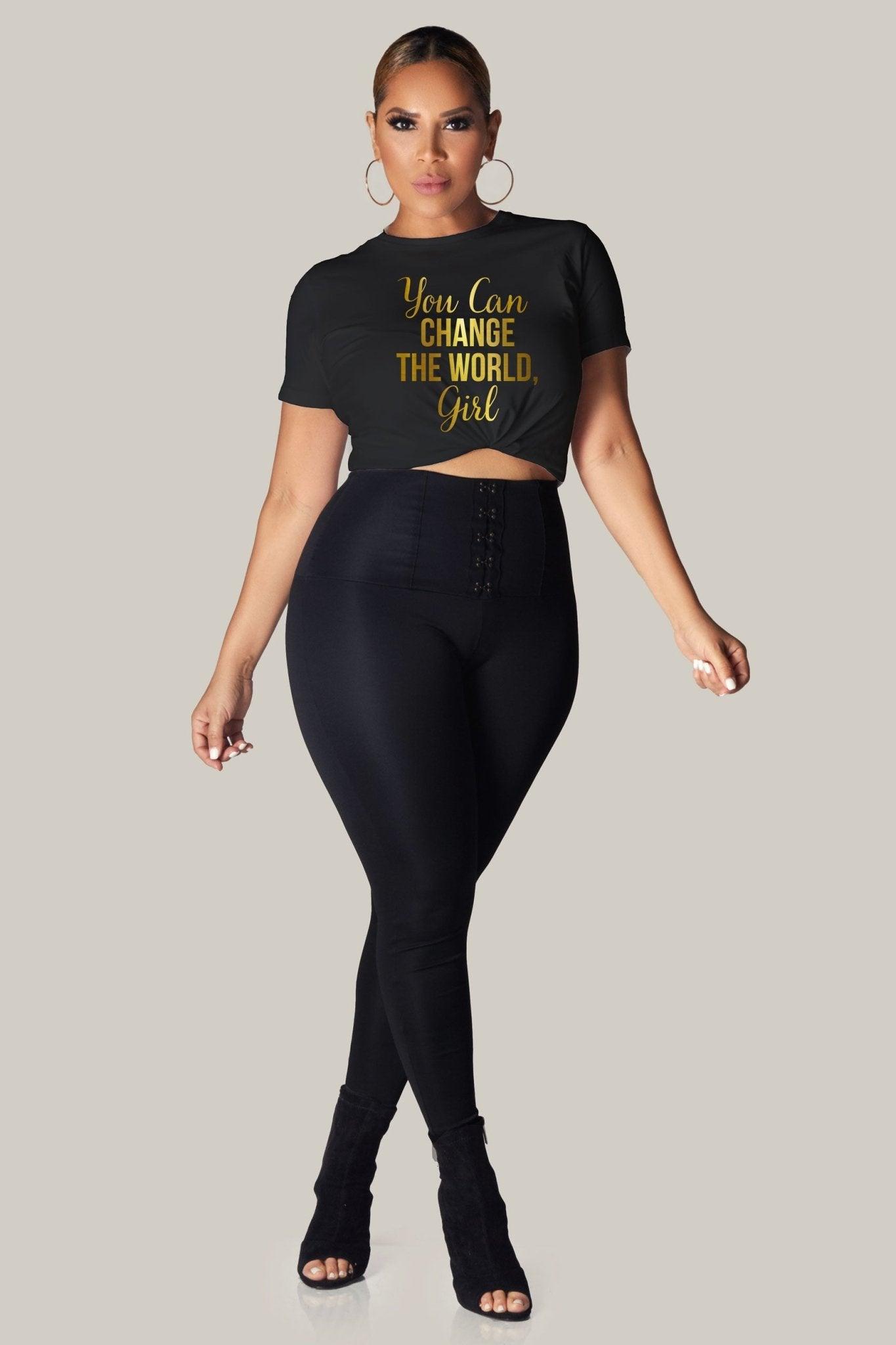 You Can Change The World Girl Tee - MY SEXY STYLES