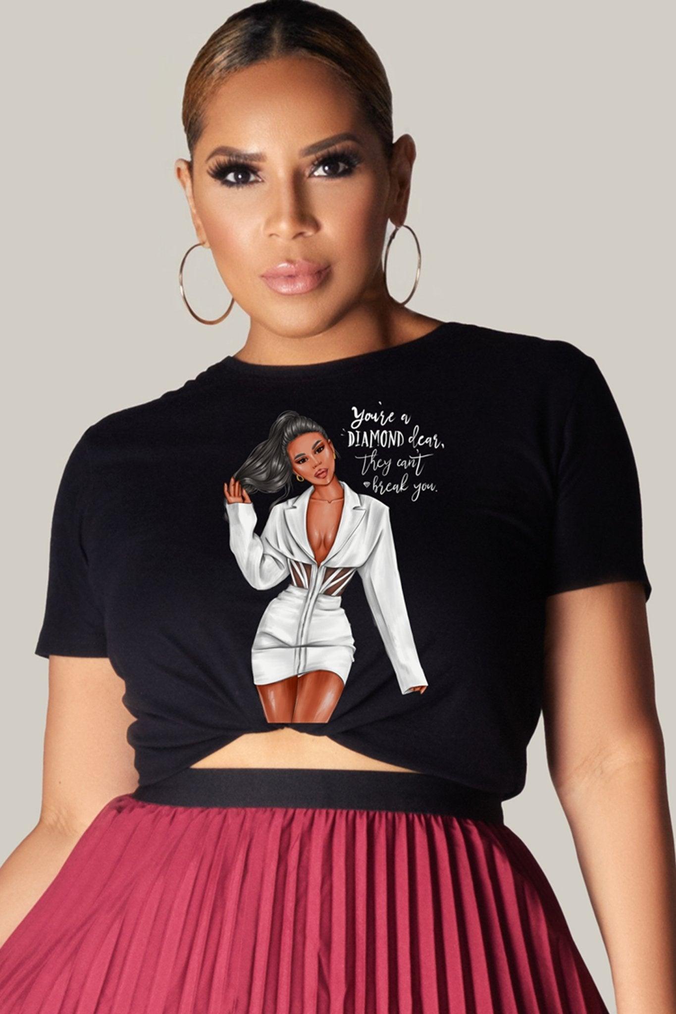 You're a Diamond Dear They can't break you tee - MY SEXY STYLES